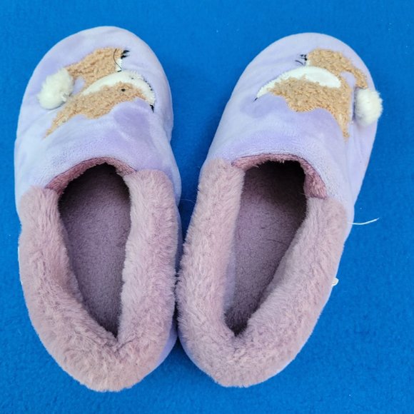 Plush Warm Slippers for Girls Wintex Fauz Fur Lined - Little Girls 13.5-14 - Picture 3 of 4